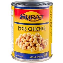 Suraj Pois chiches 540 ml, 0,37 $/100ml