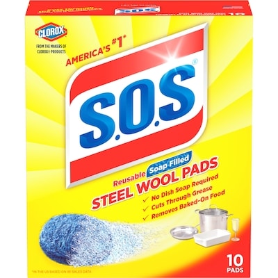 SOS Steel Wool Soap Pads 10 ea, $0.33/1ea