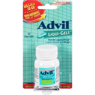 Advil Ibuprofen Capsules 200 Mg Travel Pack 12 ea, $0.58/1ea