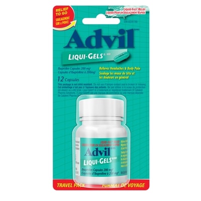 Advil Capsules Liqui-Gels Soulagement sur le pouce 12 ea, 0,58 $/1ch
