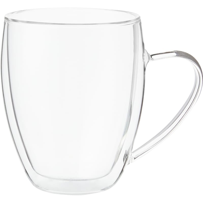 Double Wall Glass Taper Mug