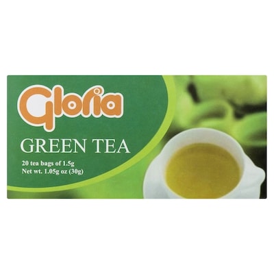 Gloria Green Tea 20 Tea Bags X 1.5 G 30 g, $4.30/100g