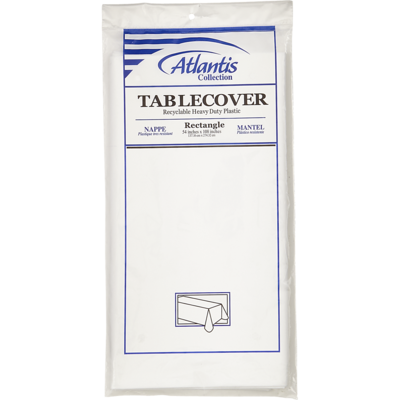 Atlas White Table Cover, 54 x 108 in 1 ea, $4.49/1ea