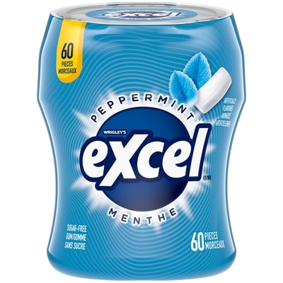 Wrigley's Peppermint Flavoured Sugar Free Chewing Gum, 60 Pieces, 1 Bottle 1 ea, $4.79/1ea