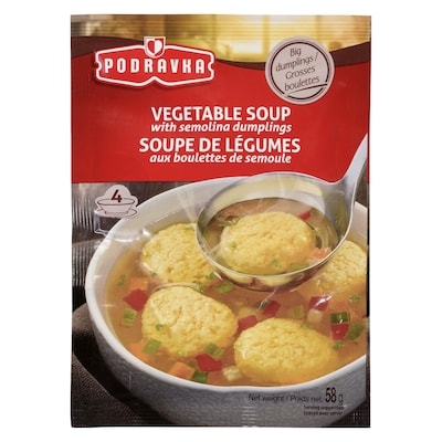 Podravka Vegetable Soup With Semolina Dumplings 58 g, $3.43/100g