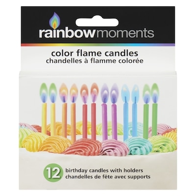 Rainbow Moment Chandelles à flamme colorée 1 ea, 4,50 $/1ch