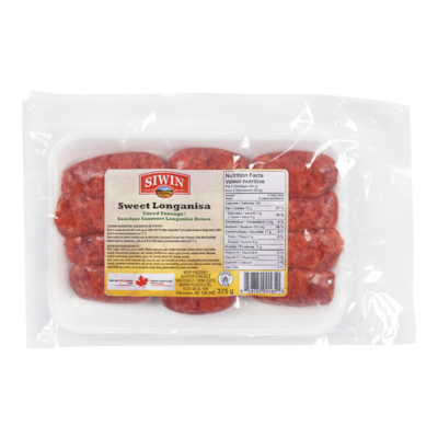 Siwin Longanisa sucrée 375 g, 1,47 $/100g