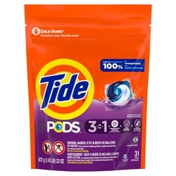 Tide Liquid Laundry Detergent Pods, Spring Meadow, 31 Count 31 ea, $0.48/1ea