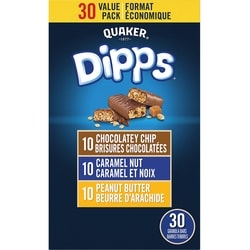 Dipps Granola Bars - Chocolatey Chip Caramel Nut and Peanut Butter