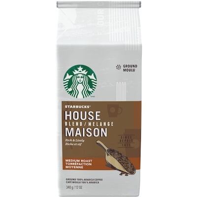 Starbucks House Blend Ground Coffee 340 g, $4.20/100g