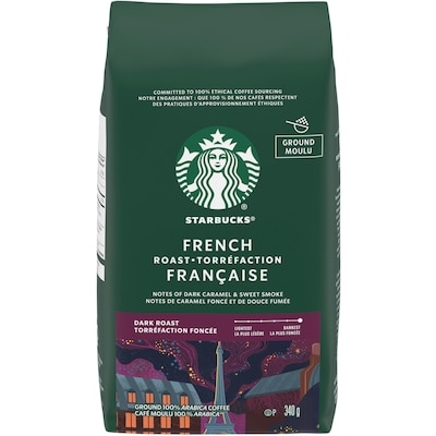 Starbucks French Roast Dark Roast Ground Coffee  340 g, $4.20/100g