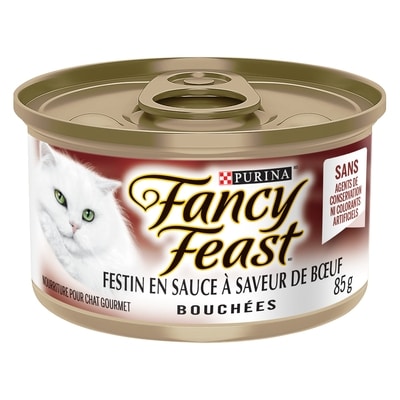 Purina Fancy Feast bouchées festin à saveur de bœuf en sauce, nourriture humide pour chats 85 g, 1,52 $/100g