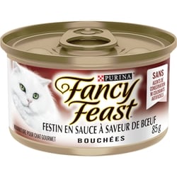 Purina Fancy Feast bouchées festin à saveur de bœuf en sauce, nourriture humide pour chats 85 g, 1,52 $/100g