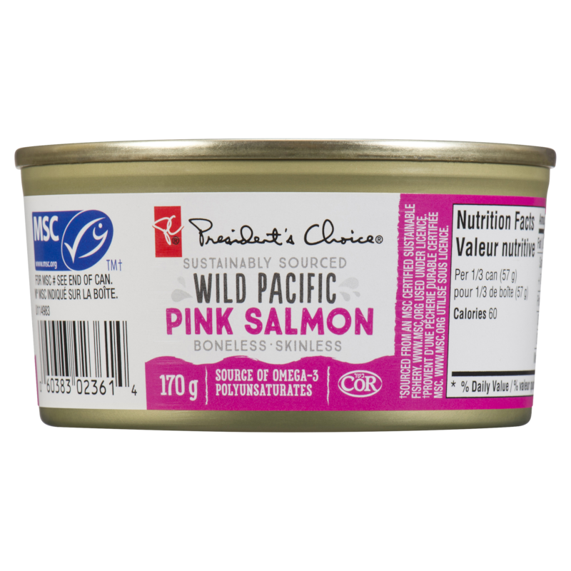 Boneless & Skinless Sustainably Sourced Wild Pacific Pink Salmon