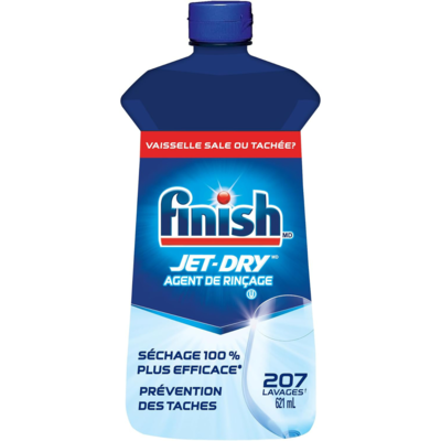 Finish Jet-Dry, Agent de rinçage pour lave-vaisselle, Original, Agent de rinçage et de séchage pour lave-vaisselle 621 ml, 2,25 $/100ml