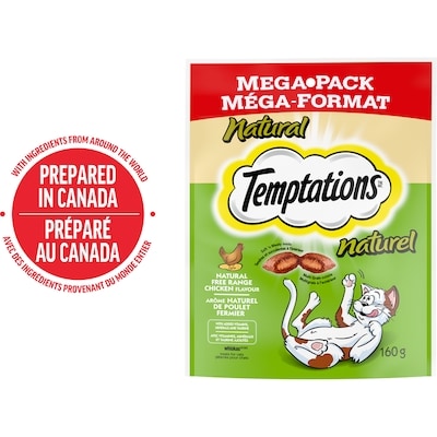 Temptations All Natural Free Range Chicken Flavour Adult Cat Treats 160 g, $2.18/100g