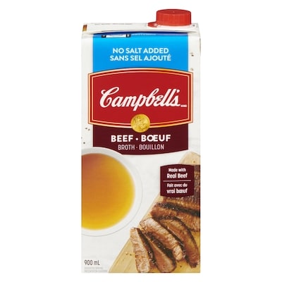Campbell's No Salt Added Beef Broth 900 ml, $0.22/100ml