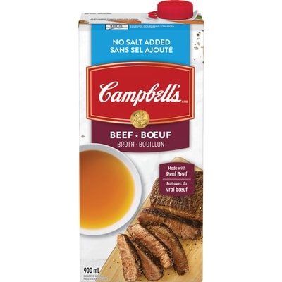 Campbell’s Bouillon de Bœuf Sans sel ajouté de Campbell’sMD (900 mL) 900 ml, 0,33 $/100ml