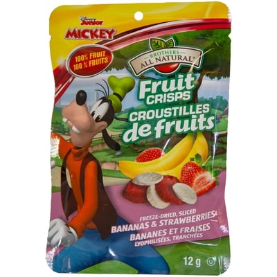 Brothers Croustillants de Fruit Vraies Fraises et Bananes Tranchées Lyophilisées 12 g, 14,92 $/100g