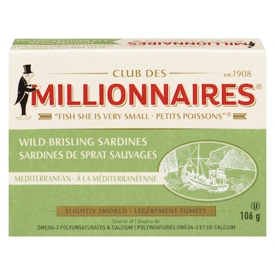 Millionnaires Sardines, Mediterranean 106 g, $2.83/100g