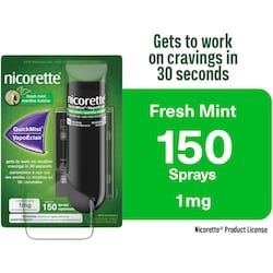Nicorette Nicotine QuickMist Spray, Fresh Mint 1 mg 1 ea, $37.00/1ea