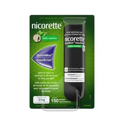 Nicorette VapoÉclair Menthe fraîche, 1 mg 1 ea, 44,99 $/1ch