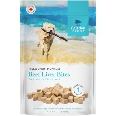 Caledon Farms All Natural Beef Liver Bites Dog Treats 150 g, $6.66/100g