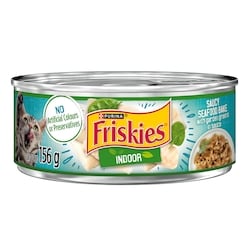 Purina Friskies Indoor in Sauce Wet Cat Food Saucy Seafood Bake with Garden Greens 156 g, $0.58/100g