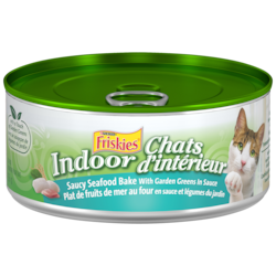 Purina Friskies en sauce pour chats d'intérieur plat de fruits de mer en sauce avec légumes verts du jardin, nourriture humide pour chats 156 g, 0,76 $/100g