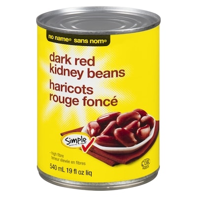 Sans Nom Haricots rouges foncés 540 ml, 0,31 $/100ml