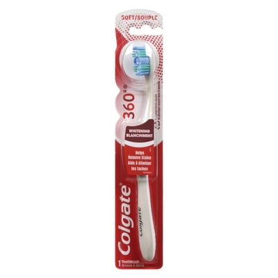 Colgate Brosse à dents souple 360° Optic White 1 ea, 5,99 $/1ch