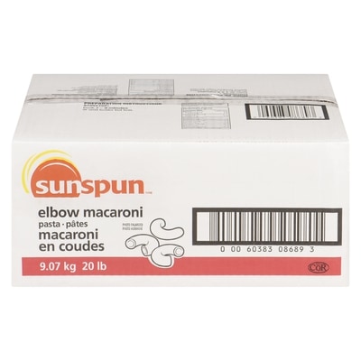 Sunspun Pâtes macaroni en coudes 9.07 kg, 0,31 $/100g