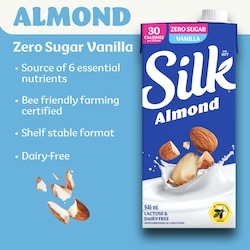 Silk Almond Milk Alternative, Unsweetened Vanilla, Dairy Free