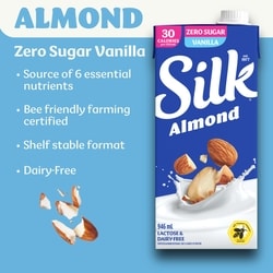 Silk Almond Milk Alternative, Unsweetened Vanilla, Dairy Free
