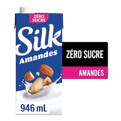 Silk Boisson aux amandes , non sucrée, sans produits laitiers, longue conservation 946 ml, 0,29 $/100ml