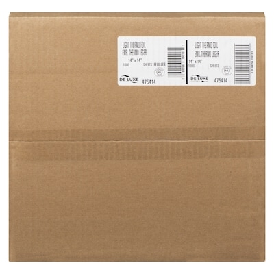 GFS Deluxe Thermo Foil. 14 x 14 in 1000 ea, $0.12/1ea
