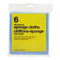 Sans Nom Chiffon-éponge tout-usage 6 ea, 6,00 $/1ch
