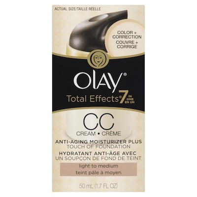 Olay Crème CC hydratante quotidienne pavec un soupçon de fond de teint Total Effects, 50 mL 50 ml, 65,98 $/100ml