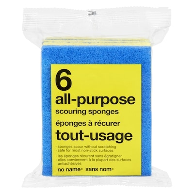 Sans Nom Éponges en cellulose tout-usage  6 ea, 1,17 $/1ch