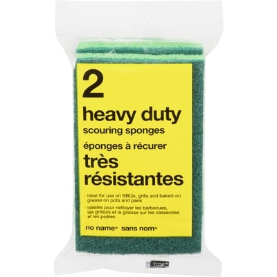 No Name Heavy Duty Scouring Sponges 2 ea, $1.50/1ea
