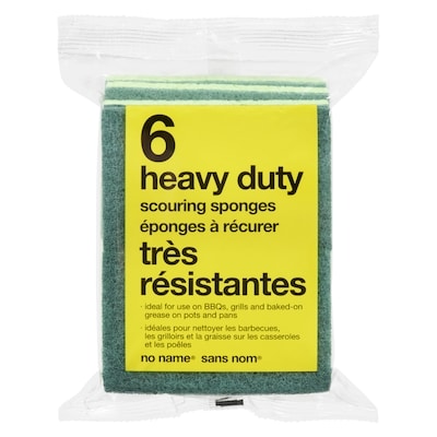 Sans Nom Éponges à récurer très résistantes  6 ea, 1,33 $/1ch