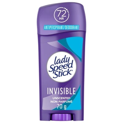 Lady Speedstick Déodorant antisudorifique , Non parfumé, bâton de 70 g 70 g, 7,84 $/100g