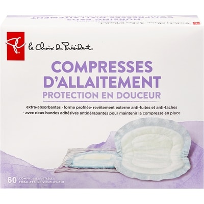 le Choix du Président Compresses d’allaitement protection en douceur 1 ea, 0,20 $/1ch