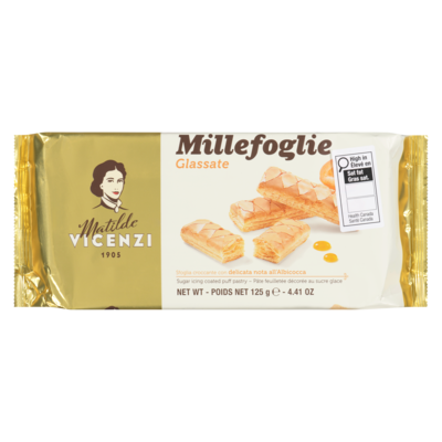 Vicenzi Pâte feuilletée enrobée de glaçage au sucre Pasticceria Matilde Vicenzi Glassate 125 g, 3,43 $/100g