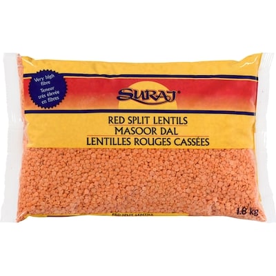 Suraj Red Split Lentils 1.8 kg, $0.31/100g