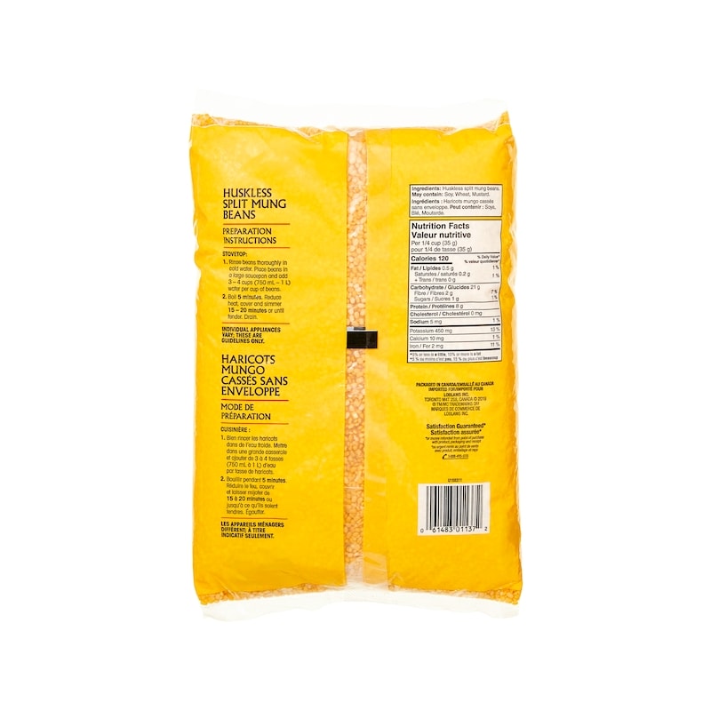 Huskless Split Mung Beans