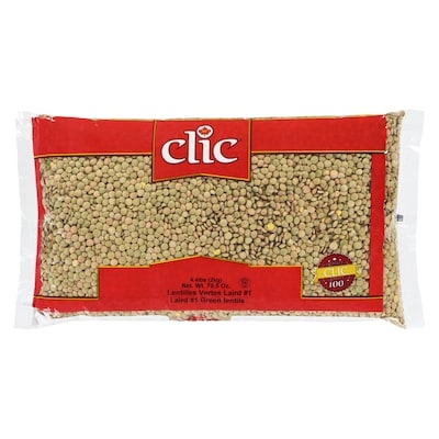 Clic Lentils, Green 2 kg, $0.38/100g