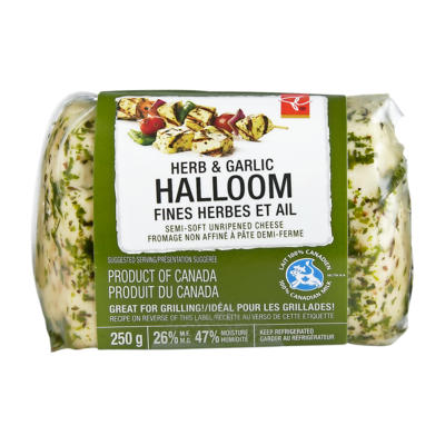 President's Choice Herb & Garlic Halloom 250 g, $3.60/100g