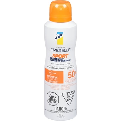 Garnier Ombrelle Continuous Spray Sport Sunscreen, SPF 60 122 g, $17.20/100g