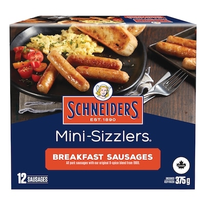 Schneiders Mini-Sizzlers Breakfast Sausages 375 g, $2.67/100g